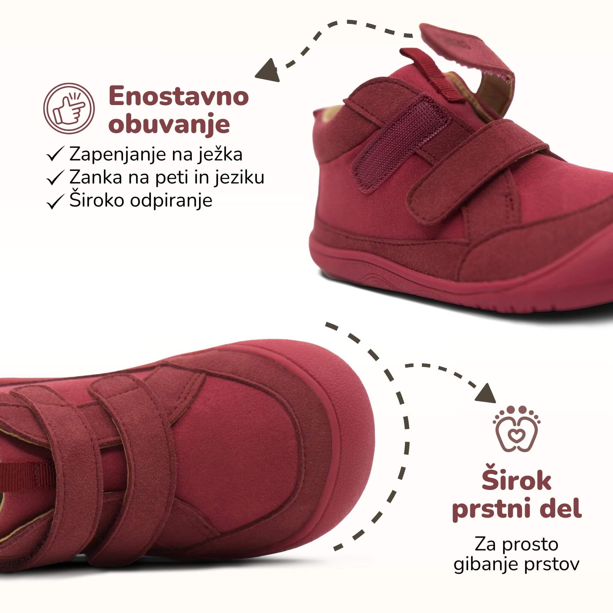 Gekko Cosy -  Jesensko zimski bosonogi čevlji za otroke